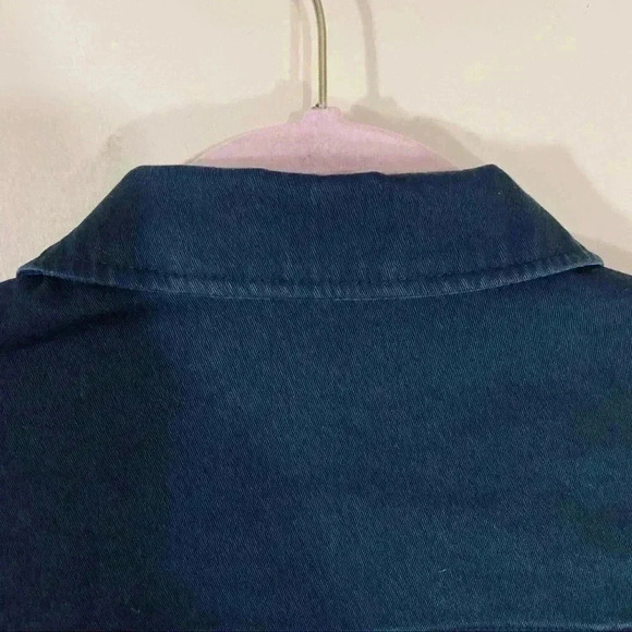 Express Black Denim Full Zip Collared Jean Jacket - Picture 12 of 14